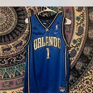 Nike Blue and Black Basketball Jersey